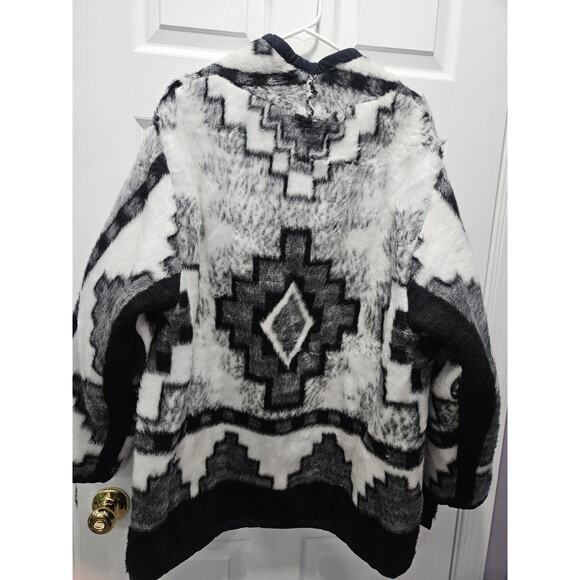 Vintage Yumaland Bolero Jacket Aztec Southwestern Fleece Ladies Coat S M Western - Picture 6 of 9